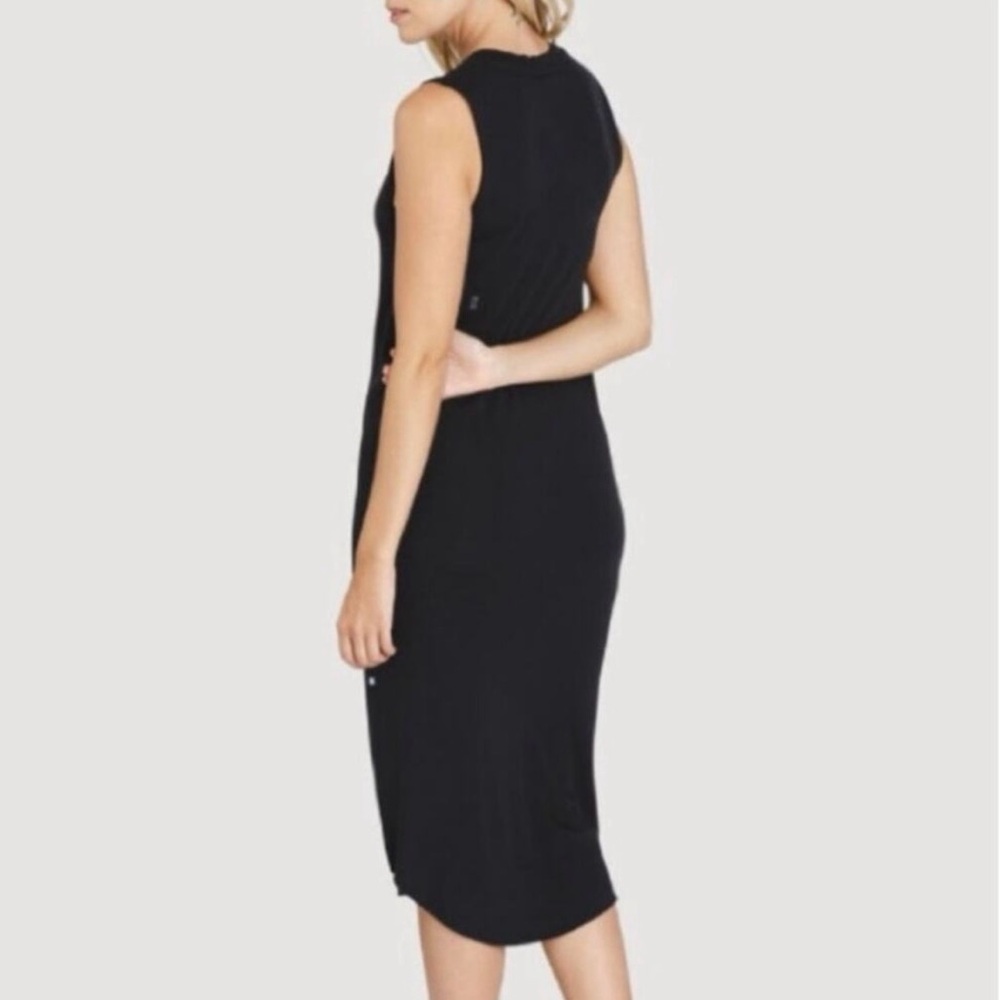 Kit & Ace Good feels brushed sleeveless grey dress M - Picture 2 of 13